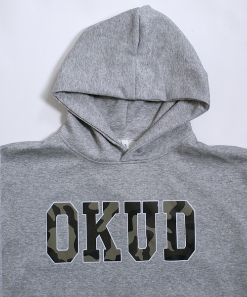 shopnikoniko(ショップニコニコ)の「カモフラビッグロゴ オーバーサイズ フーディーパーカー(パーカー・レディース・カモフラージュ・フリー)」の9枚目の写真