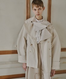 LA BELLE ETUDE | カーブスリーブボウタイリボンショートトレンチ(トレンチコート)