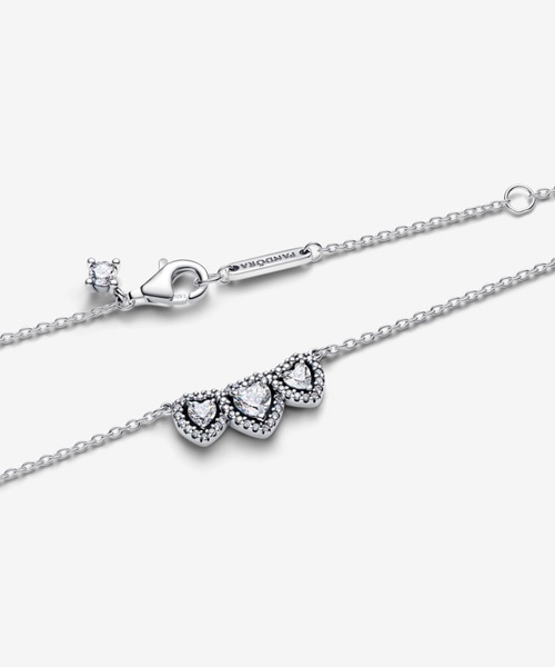 PANDORA（パンドラ）の「ハロー ハート トリロジー コリエ ネックレス（ネックレス・レディース・シルバー・45cm）」の3枚目の写真