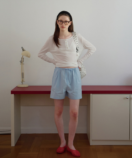 BUT'TON(ボッタン)の「Cotton Boxer Shorts (Skyblue)(その他パンツ・レディース・その他・FREE)」の3枚目の写真