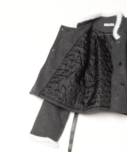 gossip！ロサンゼルス（ゴシップロサンゼルス）の「配色ジャケット上品ツイードセットアップドレス（セットアップ・レディース・グレー・M/L）」の3枚目の写真