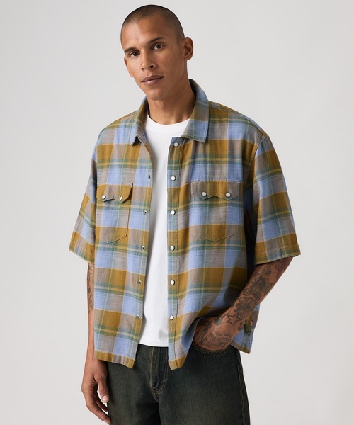 Levi's(リーバイス)の「Levi's/リーバイス ショートスリーブ ボックスウエスタンシャツ(シャツ/ブラウス・メンズ・ブラウン・XL/L/M/S)」の3枚目の写真