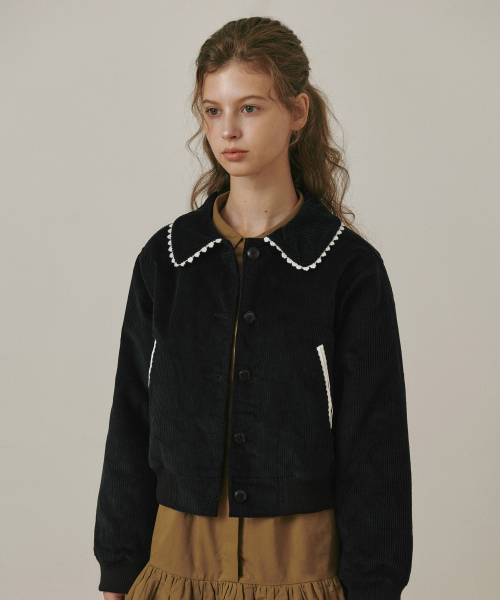 BELLOL(ベロエル)の「Corduroy cropped jacket BLACK(その他アウター・レディース・その他・FREE)」の4枚目の写真