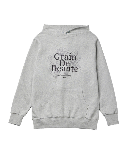 GRAIN DE BEAUTE（グランデボーテ）の「SIGNATURE HOODY [GRAY]（パーカー・レディース・グレー・S/M/L）」の2枚目の写真