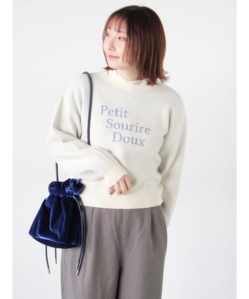 Te chichi TERRASSE（テチチテラス）の「フロントロゴニットプルオーバー（ニット/セーター・レディース・ベージュ/オフホワイト/ネイビー/グレー・F）」の6枚目の写真