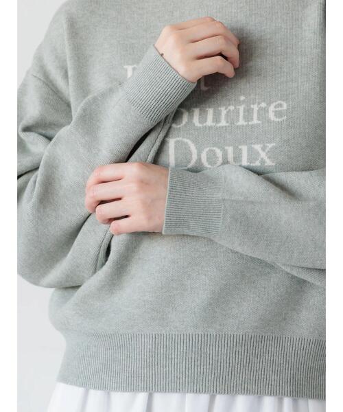 Te chichi TERRASSE（テチチテラス）の「フロントロゴニットプルオーバー（ニット/セーター・レディース・ベージュ/オフホワイト/ネイビー/グレー・F）」の13枚目の写真