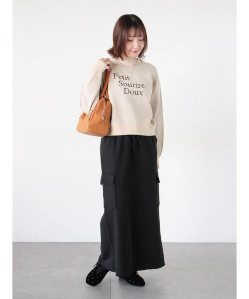 Te chichi TERRASSE（テチチテラス）の「フロントロゴニットプルオーバー（ニット/セーター・レディース・ベージュ/オフホワイト/ネイビー/グレー・F）」の15枚目の写真