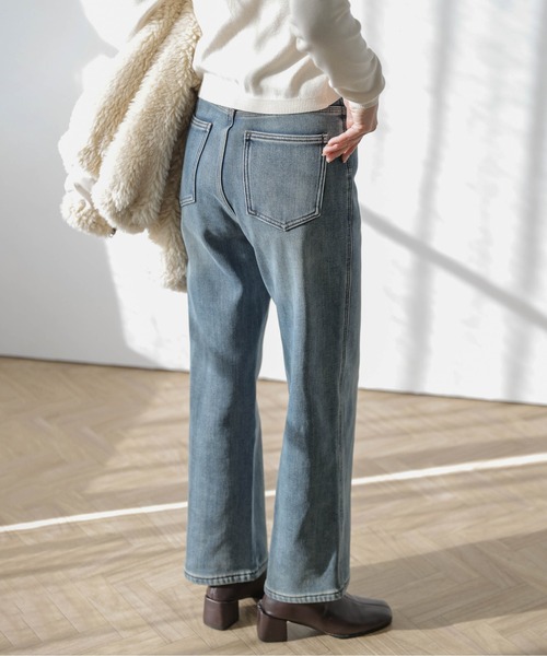 La-gemme(ラジェム)の「【裏起毛】ストレートデニムパンツ(デニムパンツ・レディース・ブルー・27/30/29/28)」の8枚目の写真