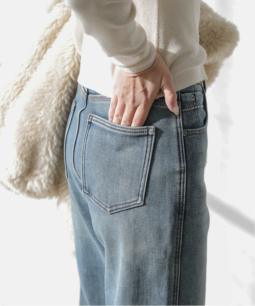 La-gemme(ラジェム)の「【裏起毛】ストレートデニムパンツ(デニムパンツ・レディース・ブルー・27/30/29/28)」の9枚目の写真