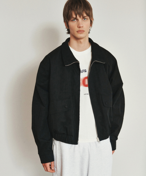 HEUTE(ホイテ)の「DOUBLE STITCH RIP BLOUSON JACKET (BLACK)(ブルゾン・メンズ・ブラック・M/L)」の2枚目の写真