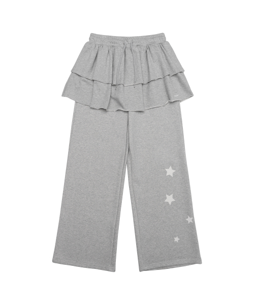 AMESWORLDWIDE(アメスワールドワイド)の「FRILL LAYERED SWEAT PANTS GREY(スウェットパンツ・レディース・その他・FREE)」の4枚目の写真