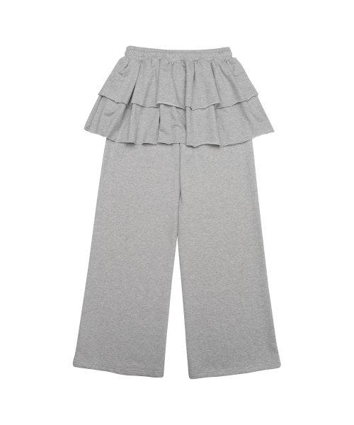 AMESWORLDWIDE(アメスワールドワイド)の「FRILL LAYERED SWEAT PANTS GREY(スウェットパンツ・レディース・その他・FREE)」の5枚目の写真