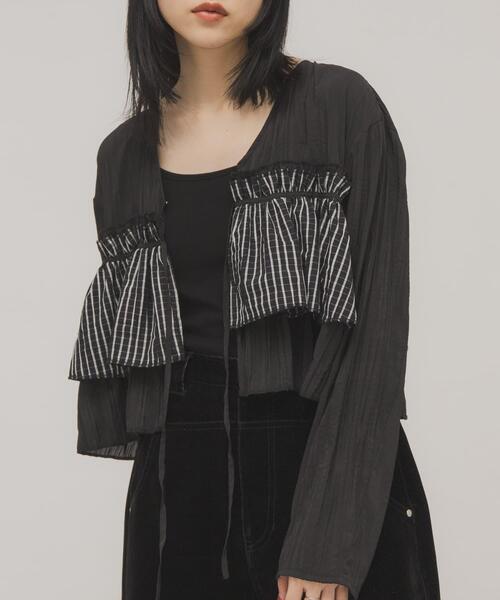 セール】フリルレイヤードブラウス（シャツ/ブラウス）｜KBF