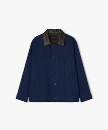 LIBERCLASSY（リバークラッシー）の「[24FW] LKC32401 ブルーレザー ブロックカラー デニムジャケット（その他アウター）」