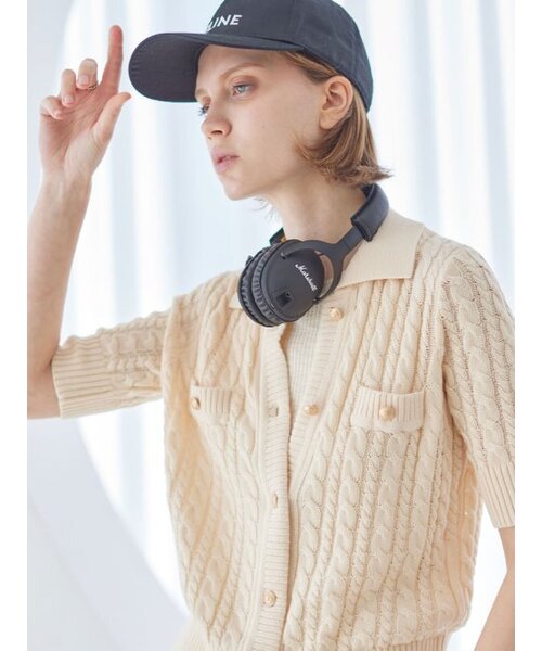 AYIHOLIC CASHMERE（アイホリックカシミア）の「ケーブルカラークロップカーディガン（カーディガン/ボレロ・レディース・その他・S/M）」の4枚目の写真