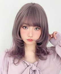 Brightlele（ブライトララ）の「「 キャンディモアレイヤー 」 ウィッグ ロング ミディアム レイヤー セミロング 可愛い（ウィッグ）」
