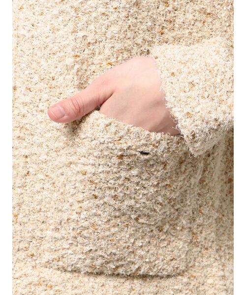 LAGUNAMOON(ラグナムーン)の「ミックスヤーンノーカラーニットカーディガン(カーディガン/ボレロ・レディース・ベージュ/ネイビー/オレンジ・FREE)」の22枚目の写真