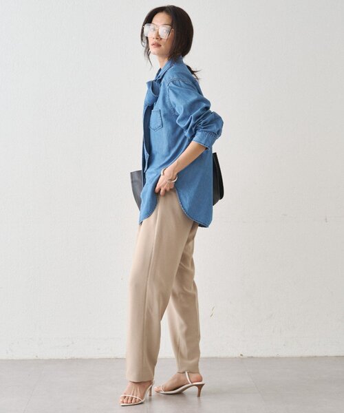 LOUNGEDRESS（ラウンジドレス）の「ライトデニムボウタイブラウス（シャツ/ブラウス・レディース・ブルー/オフホワイト・FREE）」の16枚目の写真