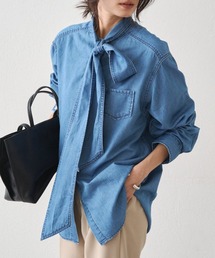 LOUNGEDRESS | ライトデニムボウタイブラウス(シャツ/ブラウス)