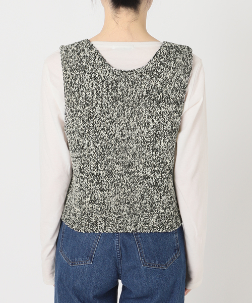 B.C STOCK（ベーセーストック）の「手洗い可 / MIXラメニットベスト（ベスト・レディース・ホワイト/ブラック・FREE）」の9枚目の写真