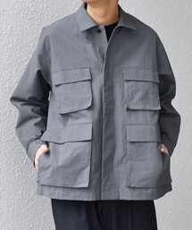 SHIPS any（シップス エニィ）の「SHIPS any: コットン/ナイロン ワッシャー BDU シャツ ジャケット (セットアップ対応)◆（ミリタリージャケット）」