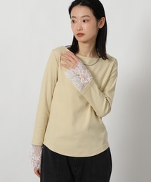 LAKOLE | 袖レースレイヤード長袖 / 654805(Tシャツ/カットソー)