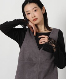 LAKOLE | 袖レースレイヤード長袖 / 654805(Tシャツ/カットソー)