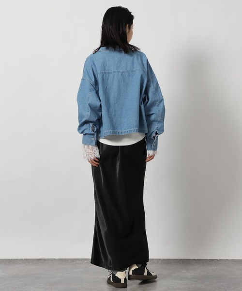 LAKOLE（ラコレ）の「袖レースレイヤード長袖 / 654805（Tシャツ/カットソー・レディース・イエロー/ブラック/オフホワイト・FREE）」の11枚目の写真