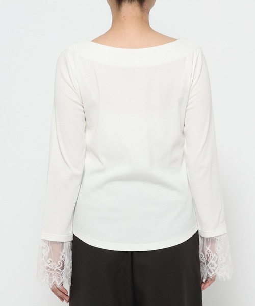 LAKOLE（ラコレ）の「袖レースレイヤード長袖 / 654805（Tシャツ/カットソー・レディース・イエロー/ブラック/オフホワイト・FREE）」の16枚目の写真