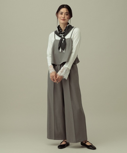 LAKOLE（ラコレ）の「袖レースレイヤード長袖 / 654805（Tシャツ/カットソー・レディース・イエロー/ブラック/オフホワイト・FREE）」の5枚目の写真