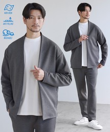 SPU（スプ）の「【セットアップ 2点セット】【抗シワ・抗ピリング・ウォッシャブル】ハイポンチノーカラージャケット&イージーパンツ セットアップ（セットアップ）」