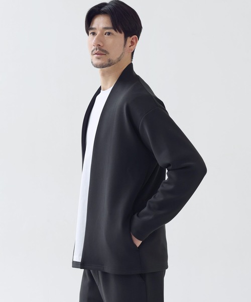 SPU（スプ）の「【セットアップ 2点セット】【抗シワ・抗ピリング・ウォッシャブル】ハイポンチノーカラージャケット＆イージーパンツ セットアップ（セットアップ・メンズ・ブラック/グレー/チャコール/ネイビー/ダークブラウン/グレー系・S/M/L/XL）」の11枚目の写真