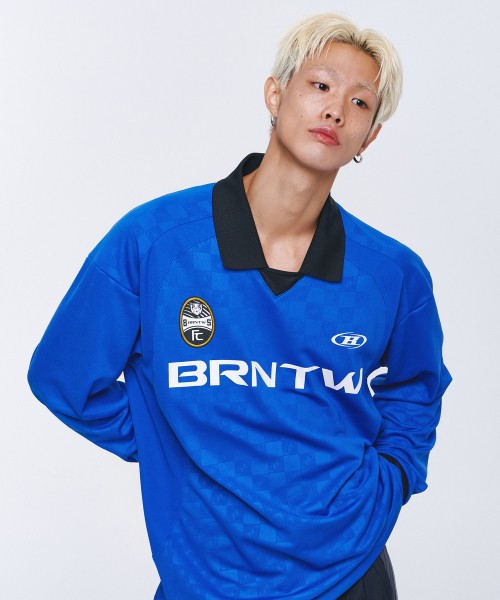 BORN TO WIN（ボーントゥウィン）の「MONOGRAM SOCCER JERSEY [BLUE]（Tシャツ/カットソー・レディース・その他・1/2/3）」の3枚目の写真