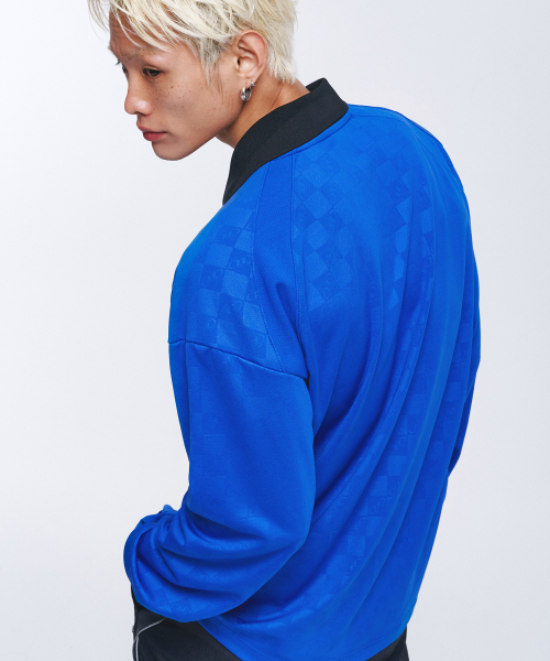 BORN TO WIN（ボーントゥウィン）の「MONOGRAM SOCCER JERSEY [BLUE]（Tシャツ/カットソー・レディース・その他・1/2/3）」の4枚目の写真