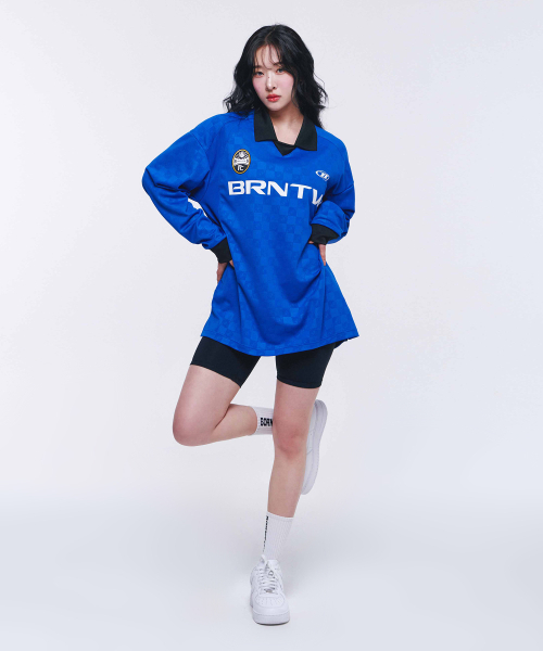 BORN TO WIN（ボーントゥウィン）の「MONOGRAM SOCCER JERSEY [BLUE]（Tシャツ/カットソー・レディース・その他・1/2/3）」の7枚目の写真