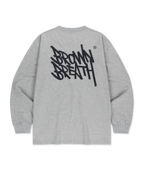 BROWNBREATH(ブラウンブレス)の「TAG OG LONGSLEEVE - MELANGE GREY(Tシャツ/カットソー・レディース・その他・SMALL/MEDIUM/LARGE/X-LARGE/2XL)」の1枚目の写真