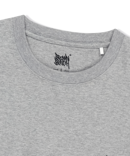 BROWNBREATH(ブラウンブレス)の「TAG OG LONGSLEEVE - MELANGE GREY(Tシャツ/カットソー・レディース・その他・SMALL/MEDIUM/LARGE/X-LARGE/2XL)」の4枚目の写真
