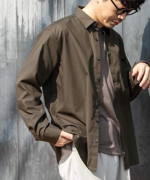URBAN RESEARCH ROSSO MEN（アーバンリサーチロッソメン）の「『防シワ/防臭』アーバンリラックスブロードシャツ（シャツ/ブラウス・メンズ・ホワイト/カーキ/ライトブルー/チャコールグレー/ブルー/ネイビー・X-LARGE/LARGE/MEDIUM/SMALL）」の21枚目の写真