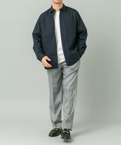 URBAN RESEARCH ROSSO MEN(アーバンリサーチロッソメン)の「『防シワ/防臭』アーバンリラックスブロードシャツ(シャツ/ブラウス・メンズ・ホワイト/カーキ/ライトブルー/チャコールグレー/ブルー/ネイビー/ブラウン/ストライプ・X-LARGE/LARGE/MEDIUM/SMALL)」の15枚目の写真