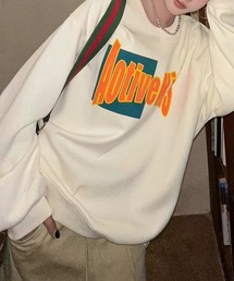 LYEON（リヨン）の「オーバーサイズポップロゴスウェット/裏起毛スウェット（スウェット）」