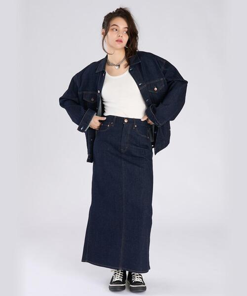 To b. by agnes b.（トゥービーバイアニエスベー）の「To b. by agnes b. x RED CARD TOKYO オーバーサイズデニムジャケット（デニムジャケット・レディース・ネイビー・MEDIUM/SMALL）」の6枚目の写真