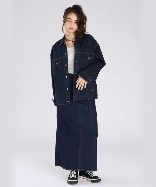 To b. by agnes b.（トゥービーバイアニエスベー）の「To b. by agnes b. x RED CARD TOKYO オーバーサイズデニムジャケット（デニムジャケット・レディース・ネイビー・MEDIUM/SMALL）」の7枚目の写真