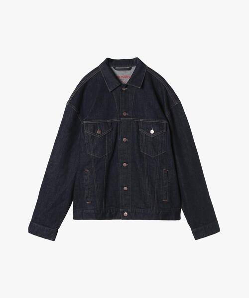 To b. by agnes b.（トゥービーバイアニエスベー）の「To b. by agnes b. x RED CARD TOKYO オーバーサイズデニムジャケット（デニムジャケット・レディース・ネイビー・MEDIUM/SMALL）」の2枚目の写真