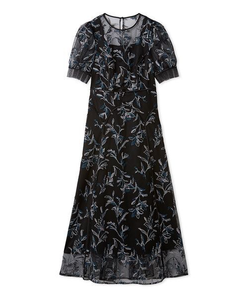 LILY BROWN(リリーブラウン)の「パネルラインエンブロイダリ―ドレス(ドレス・レディース・ブラック/グリーン/イエロー・0/1)」の1枚目の写真