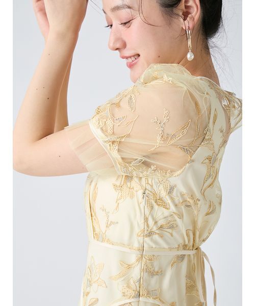 LILY BROWN(リリーブラウン)の「パネルラインエンブロイダリ―ドレス(ドレス・レディース・ブラック/グリーン/イエロー・0/1)」の9枚目の写真