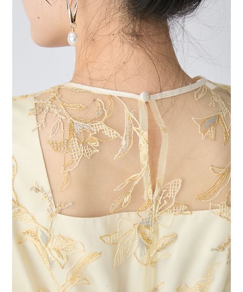 LILY BROWN(リリーブラウン)の「パネルラインエンブロイダリ―ドレス(ドレス・レディース・ブラック/グリーン/イエロー・0/1)」の10枚目の写真