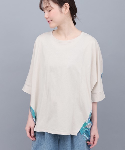 チチカカ(チチカカ)の「バックギャザードルマンプルオーバー(Tシャツ/カットソー・レディース・ベージュ/グリーン/ブラック・FREE)」の7枚目の写真