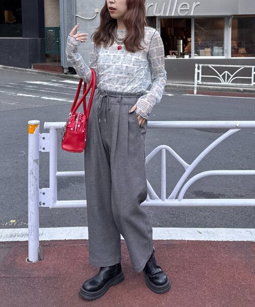 HELLO.SANFRANCISCO（ハローサンフランシスコ）の「【HELLO.SANFRANCISCO】メッセージシアープリントTEE（Tシャツ/カットソー・レディース・オレンジ/ブルー/レッド・ONE SIZE）」の12枚目の写真