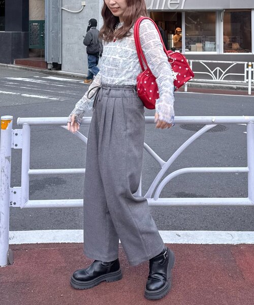 HELLO.SANFRANCISCO（ハローサンフランシスコ）の「【HELLO.SANFRANCISCO】メッセージシアープリントTEE（Tシャツ/カットソー・レディース・オレンジ/ブルー/レッド・ONE SIZE）」の15枚目の写真