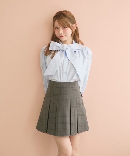 TITTY&CO.(ティティーアンドコー)の「リボンタイブラウス(シャツ/ブラウス・レディース・ブルー/ホワイト・FREE)」の16枚目の写真